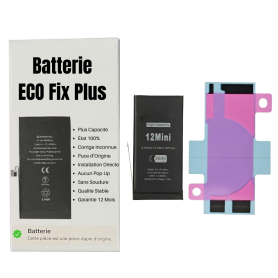 Batterie iPhone 12 mini (ECO Fix Plus) 130% Plus Durable – Aucun Pop-up / État 100%