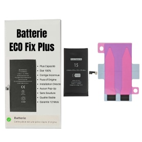 Batterie iPhone 15 (ECO Fix Plus) 130% Plus Durable – Aucun Pop-up / État 100%