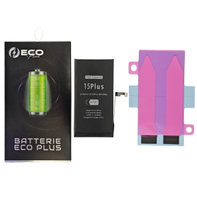Batterie iPhone 15 Plus 3.82V/4780mAh + Adhésifs – 130% Plus Durable (ECO Plus)