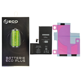 Batterie iPhone 15 Pro 3430mAh + Adhésifs – 130% Plus Durable (ECO Plus)