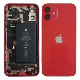 Châssis Complet iPhone 12 Mini Rouge – Connecteur de Charge + Batterie (Original Demonté) Grade AB