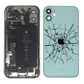 Châssis Complet iPhone 12 Mini Vert – Connecteur de Charge + Batterie (Original Demonté) – Cassé