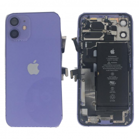 Châssis Complet iPhone 12 Mini Violet – Connecteur de Charge + Batterie (Origine Demonté) Grade B