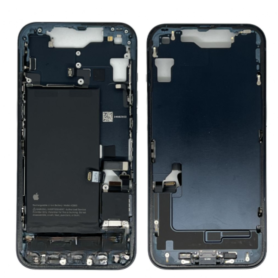 Châssis iPhone 14 Noir – Sans Connecteur de Charge + Batterie Sans Vitre Arrière (Origine Demonté) – Grade B