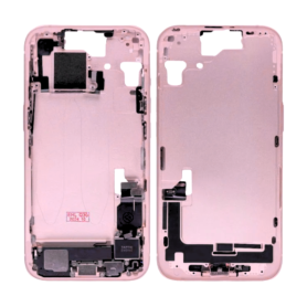 Chassis iPhone 15 sans Vitre Arrière sans Batterie Rose (Original Demonté) Grade AB