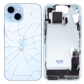 Chassis iPhone 15 Bleu Sans Connecteur de Charge (Origine Demonté) – Cassé
