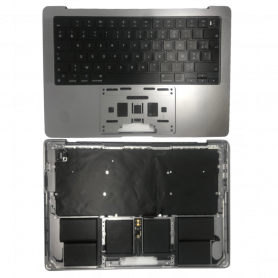 Châssis Complet Apple MacBook Pro 14″ Gris Sidéral A2442 A2779 – Châssis + Batterie + Clavier AZERTY – Grade B