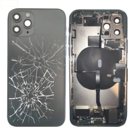 Châssis Complet iPhone 11 Pro Noir – Connecteur de Charge + Batterie (Original Demonté) – Cassé