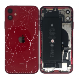 Châssis Complet iPhone 11 Rouge – Connecteur de Charge + Batterie (Origine Demonté) – Cassé