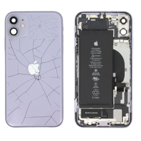 Châssis Complet iPhone 12 Violet – Connecteur de Charge + Batterie (Original Demonté) – Cassé