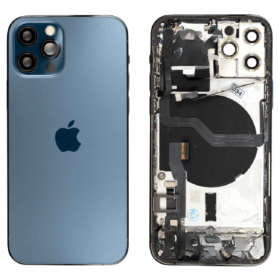 Châssis Complet iPhone 12 Pro Bleu – Sans Connecteur de Charge (Origine Demonté) – Grade B