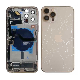 Châssis Complet iPhone 12 Pro Or – Connecteur de Charge sans Batterie (Original Demonté) – Cassé