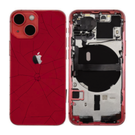 Châssis Complet iPhone 13 Rouge – Sans Connecteur de Charge (Original Demonté) – Cassé