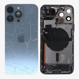 Châssis Complet iPhone 13 Pro Bleu Alpin – Connecteur de Charge sans Batterie (Original Demonté) – Cassé