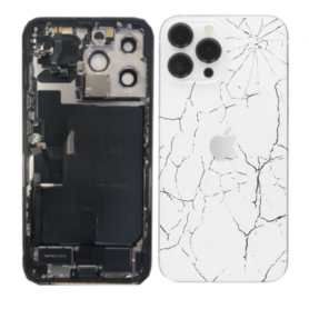 Châssis Complet iPhone 13 Pro Blanc – Connecteur de Charge sans Batterie (Original Demonté) – Cassé