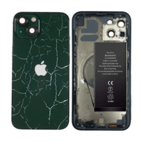 Châssis Complet iPhone 13 Vert – Sans Connecteur de Charge + Batterie (Original Demonté) Cassé
