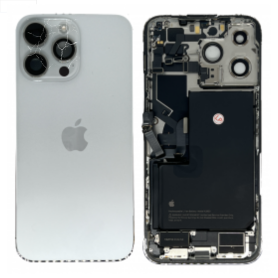 Châssis Complet iPhone 14 Pro Max Blanc – Connecteur de Charge + Batterie (Original Demonté) – Cassé