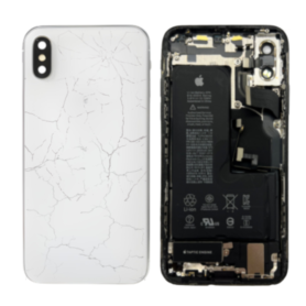 Châssis Complet iPhone XS Blanc – Connecteur de Charge Sans Batterie (Original Demonté) – Cassé