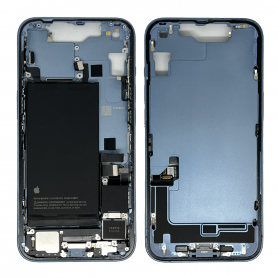 Châssis iPhone 14 Bleu – Connecteur de Charge + Batterie sans Vitre Arrière (Origine Demonté) – Grade B