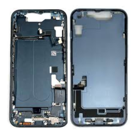 Châssis iPhone 14 Bleu – Connecteur de Charge Sans Batterie sans Vitre Arrière (Origine Demonté) – Grade B