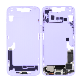 Châssis iPhone 14 Violet – Connecteur de Charge Sans Batterie sans Vitre Arrière (Origine Demonté) – Grade B