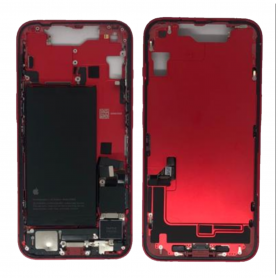 Chassis iPhone 14 sans Vitre Arrière avec Batterie Rouge (Origine Demonté) – Grade AB
