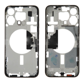 Chassis iPhone 15 Pro Max sans Vitre Arrière sans Batterie Titane Blanc (Origine Demonté) Grade AB