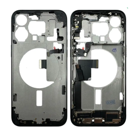 Chassis iPhone 15 Pro Max sans Vitre Arrière sans Batterie Titane Noir (Origine Demonté) Grade B