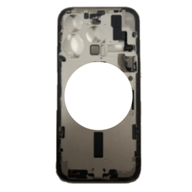 Châssis iPhone 15 Pro Titane Bleu avec connecteur de charge sans Vitre Arrière sans Batterie (Original Demonté) Grade AB
