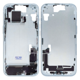 Chassis iPhone 15 Bleu sans Vitre Arrière sans Connecteur de Charge (Origine Demonté) – Grade B