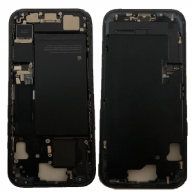 Chassis iPhone 15 sans Vitre Arrière sans Batterie Titane Noir (Origine Demonté) Grade A