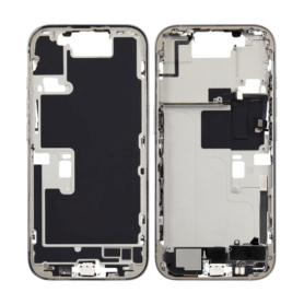 Châssis iPhone 16 Pro Max sans Vitre Arrière sans Batterie Titane Blanc eSIM US (Original Demonté) Grade A