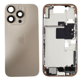 Châssis Complet iPhone 16 Pro Max Sans Connecteur de Charge Titane Sable (Original Demonté) – Cassé