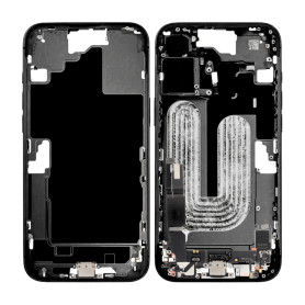 Chassis iPhone 16 sans Vitre Arrière sans Batterie Noir (Original Demonté) Grade B