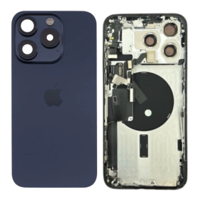 Châssis Complet iPhone 15 Pro Sans Connecteur de Charge Bleu (Original Demonté) – Grade B