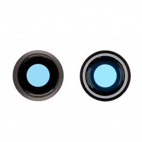 Contour / Vitre cache caméra arrière iPhone 8 Noir (à souder)