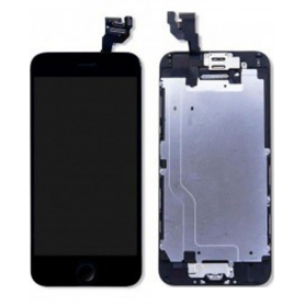 Ecran iPhone 6 Noir avec Caméra avant + Ecouteur Interne + Bouton Home (Prémonté)