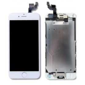 Ecran iPhone 6 Blanc avec Caméra avant Ecouteur Interne Bouton Home (Prémonté)