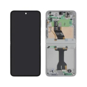 Ecran Intérieur Galaxy Z Flip7 FE (F761B) Blanc (Service Pack) – GH82-37734B
