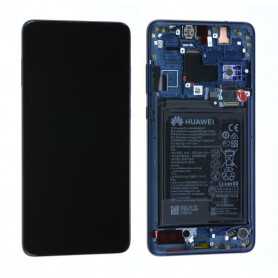 Ecran Huawei Mate 20 Bleu Sur Châssis + Batterie (Service pack) – 02352FQM