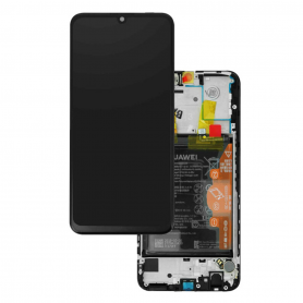 Ecran Huawei P Smart 2019 Noir Sur Châssis + Batterie (Service Pack) – 02352HTF-02352HPR-02352JEY-02352JFA