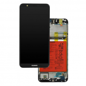 Ecran Huawei P Smart Noir Sur Châssis + Batterie (Service Pack) – 02351SVJ-02351SVK-02351SVD