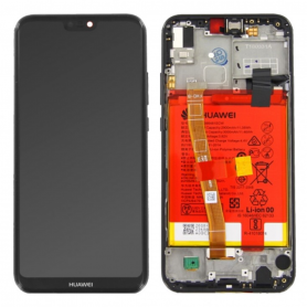 Ecran Huawei P20 Lite Noir Sur Châssis + Batterie 02351VPR/02351XTY (Service pack) – 02351VPR-02351XTY