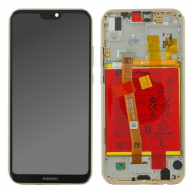 Ecran Huawei P20 Lite Or Sur Châssis + Batterie 02351WRN (Service pack)