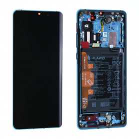 Ecran Huawei P30 Pro Bleu Aurora Sur Châssis + Batterie 02352PGE (Service pack) – 02354NAP