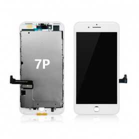 Ecran iPhone 7 Plus Blanc + Plaque métal + Joint Adhésif (OEM) Alternative d&rsquo;origine
