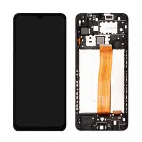 Ecran Samsung Galaxy A12 (A125) Noir + Chassis (Service Pack) – 24491A-24490A