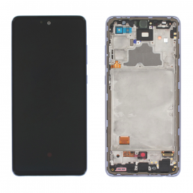 Ecran Samsung Galaxy A72 4G/5G (A725F/A726B) Violet + Châssis (Service Pack) – GH82-25624C-25463C-25460C-25849C