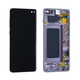 Ecran Samsung Galaxy S10 Plus (G975) Blanc Prisme + Châssis (Service Pack) – GH82-18849B-18834B