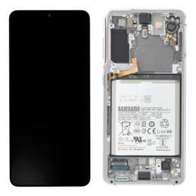 Ecran Samsung Galaxy S21 5G (G991) Gris + Châssis + Batterie (Service Pack) – GH82-24716A-24718A (BTRY) – GH82-24716A-24718A (BTRY)